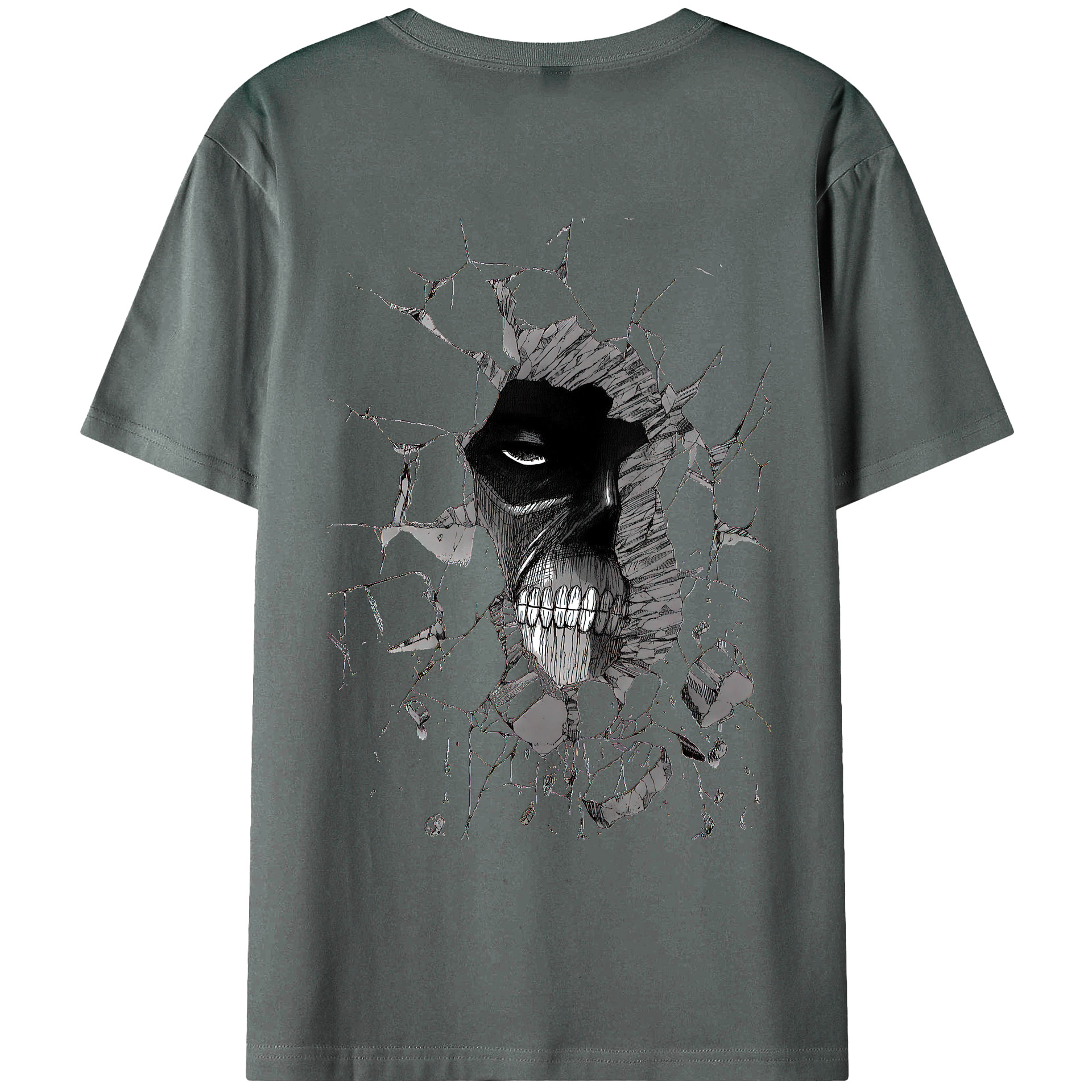 （画像用） 進撃の巨人 Attack on Titan 綿100％ メンズ半袖Tシャツ（バックプリント） 通気性